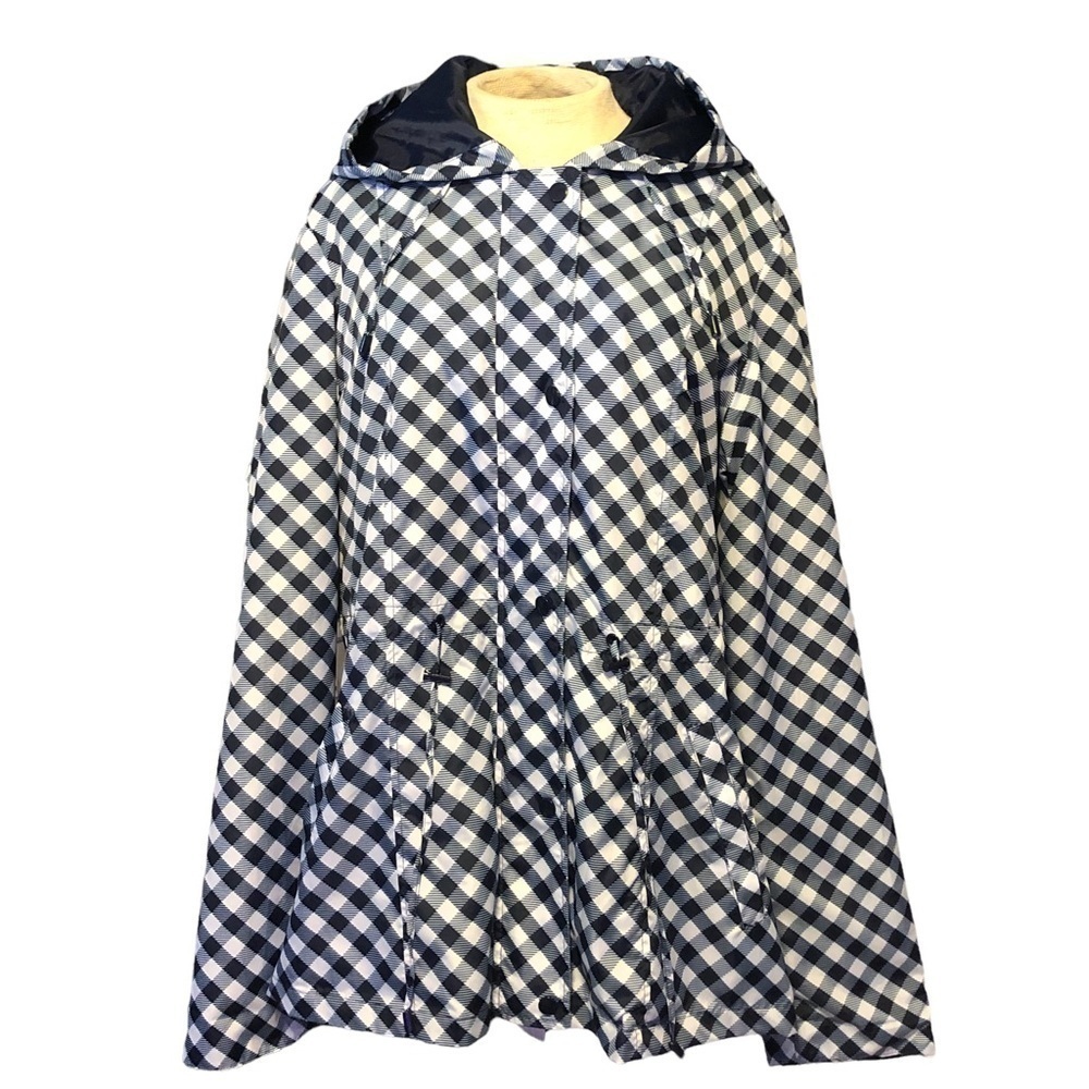 Kim Rogers Navy/White Check Anorak Jacket Sz XL - Picture 2 of 9